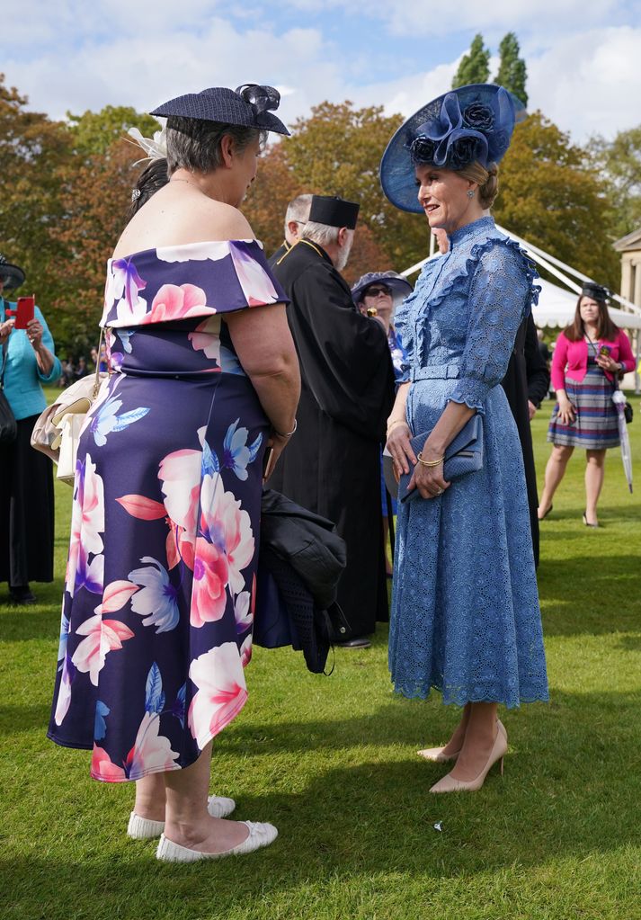 Duchess Sophie speaking with a woman